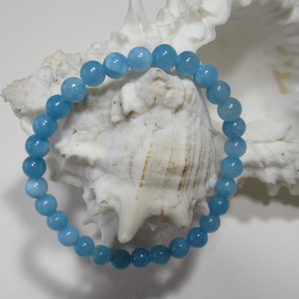 Natural Blue Amazonite Gemstone Bracelet